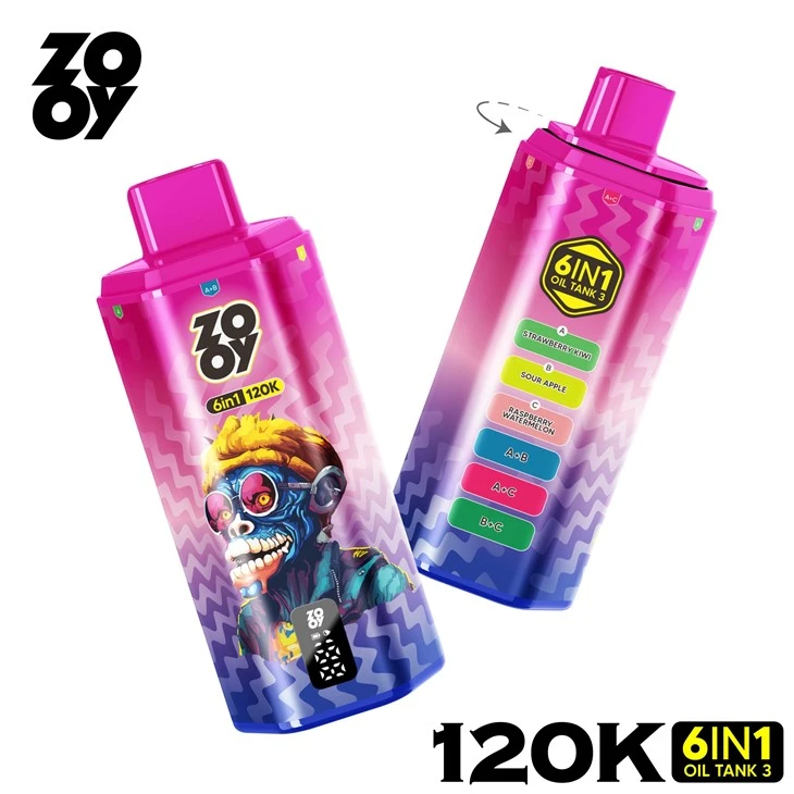 ZOOY 6 IN 1 FLAVORS 120K Wholesale Vape